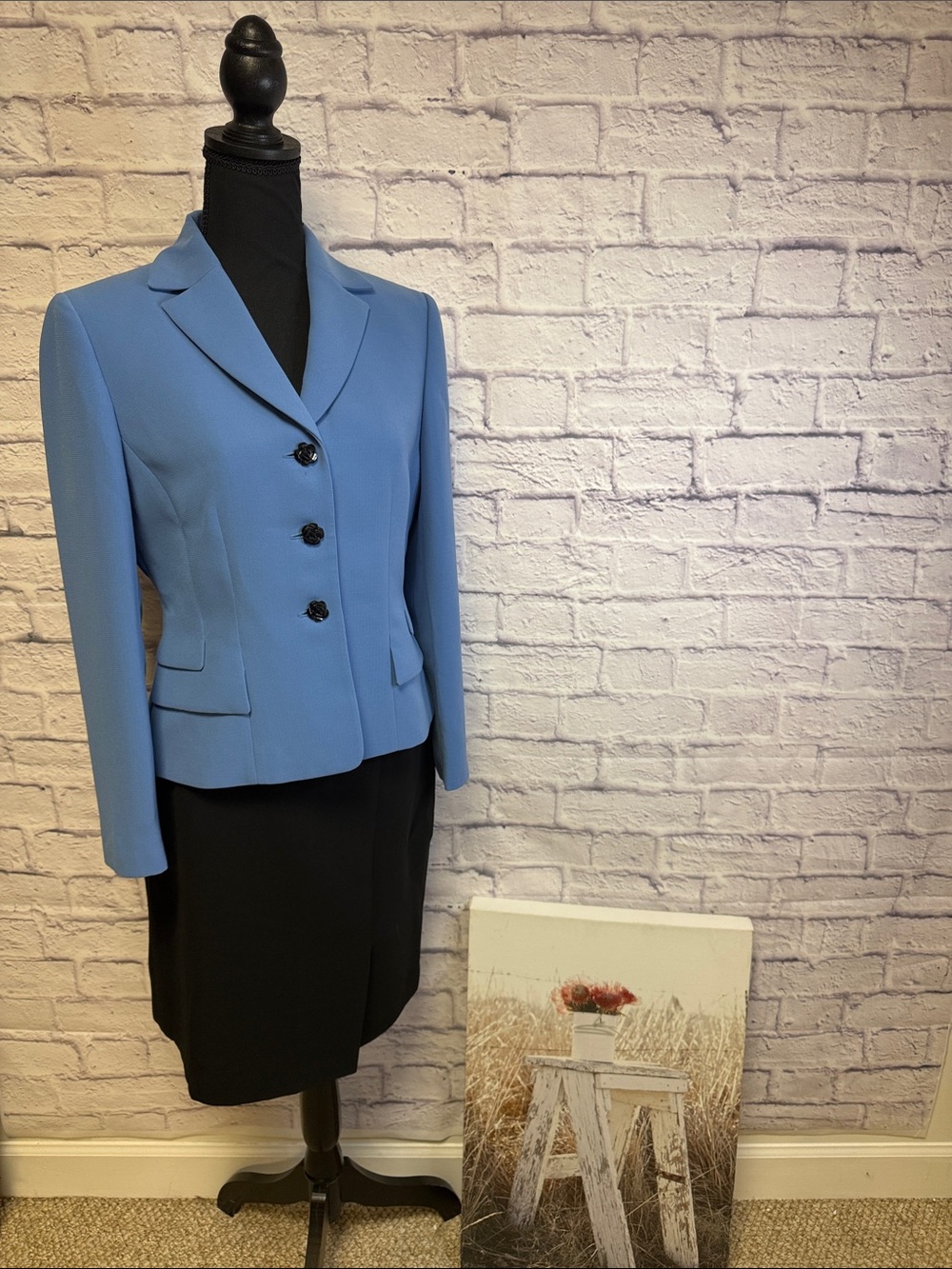 Tahari Light Blue Tailored Blazer